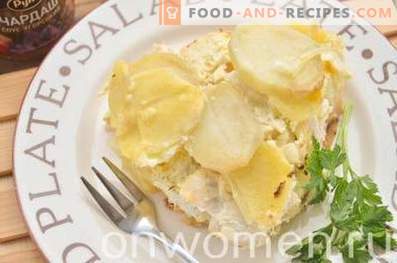 Kartoffelauflauf mit Hähnchen im Ofen