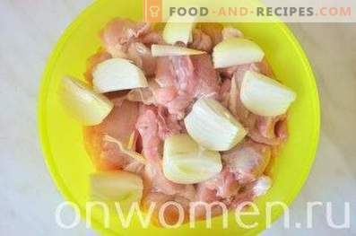 Hühnerkoteletts mit Zucchini und Gemüse