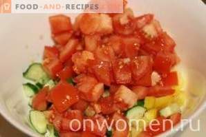 Griechischer Salat mit Garnelen