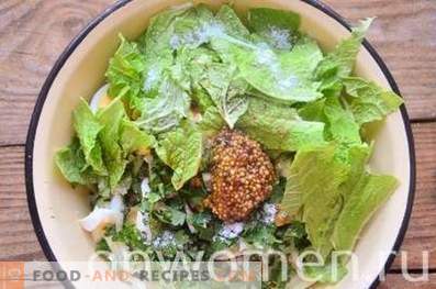 grüner salat mit ei und gurke