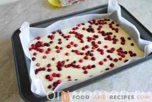 Kuchen mit Cranberries auf Kefir