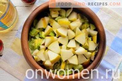 Salat mit Avocado und Birne