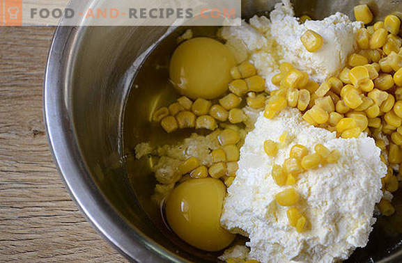 Auflauf mit Mais und Quark: lecker, gesund und schön! Schritt für Schritt Fotorezept des Autors Eintopf aus Hüttenkäse und Mais aus der Dose