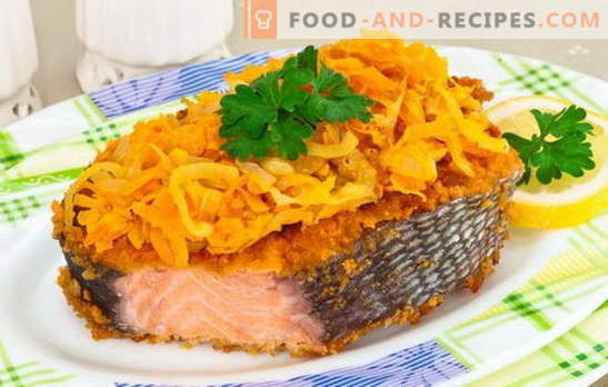 Fischklassiker: rosa Lachs mit Karotten. Für alle Liebhaber von rotem Fisch - die besten Rezepte für rosa Lachs mit Karotten