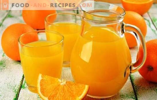 Eine wirtschaftliche Option für eine große Familie: Aus 4 Orangen können 9 Liter Saft hergestellt werden. Geheimnisse des köstlichen billigen Safts