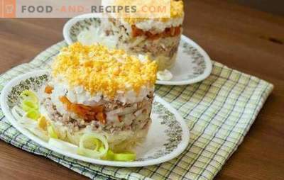 Fischsalat mit Ei ist ein saftiges festliches Gericht. Eine Auswahl an originellen Fischsalaten mit Ei, Gemüse, Hülsenfrüchten und Früchten