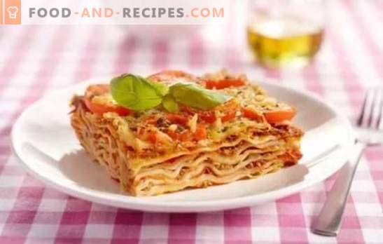 Klassische Lasagne: Schritt für Schritt Rezepte für italienische Gerichte. Geheimnisse, Optionen und schrittweise Rezepte für die klassische Lasagne