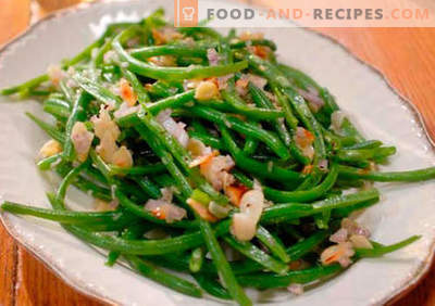 Grüner Bohnensalat - die fünf besten Rezepte. Wie man richtig und schmackhaft gekochten Salat aus grünen Bohnen macht.
