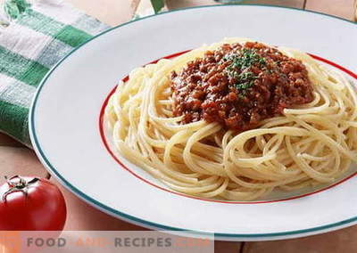 Spaghetti-Saucen sind die besten Rezepte. Wie man richtig und lecker gekochte Soße für Spaghetti macht.