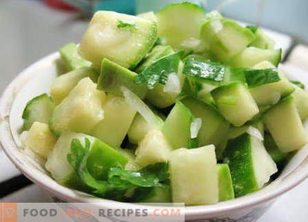 Zucchini-Salat - die besten Rezepte. Wie man richtig und lecker einen Zucchini-Salat zubereitet.