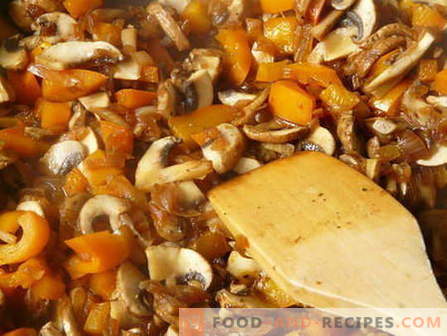 Geschmorte Pilze - die besten Rezepte. Wie man gedünstete Pilze und lecker kocht.