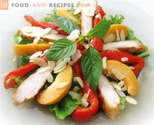 Salat mit Hühnchen und Paprika - die besten Rezepte. Wie man richtig und lecker einen Salat mit Hühnchen und Paprika zubereitet.