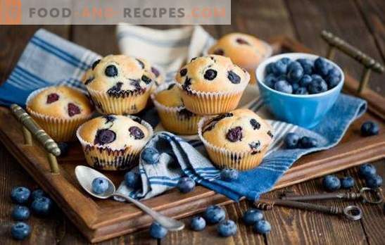 Cupcakes mit Blaubeeren: Haferflocken, Milchprodukte mit Kokosnuss und Zuckerguss. Die besten Rezepte für Blaubeer-Muffins - überraschen Sie Ihre Liebsten