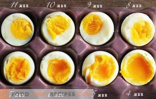 Wie man weich gekochte Eier, hart gekocht, in einer Tüte, pochiertes Ei kocht. Wie viel kocht man nach dem Kochen von Wasser