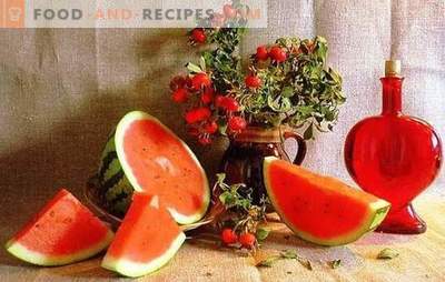 Wassermelonenwein: Tisch, Dessertlikör. Rezepte für Wassermelonenwein auf Trauben, Hefe, Wodka