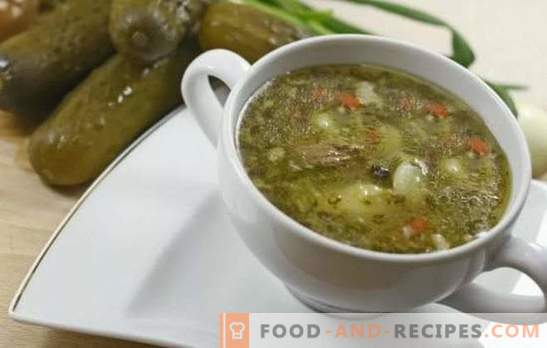 Pickle: Schritt für Schritt für eine leckere Suppe. Klassisch, schlank und andere Arten von Pickles, Schritt-für-Schritt-Rezepte, Tipps und Tricks