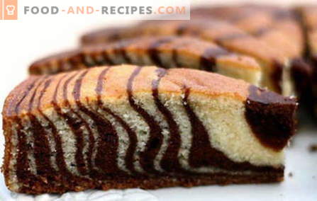 Zebrakuchen - die besten Rezepte. Wie man richtig und lecker Zebra-Kuchen kocht.