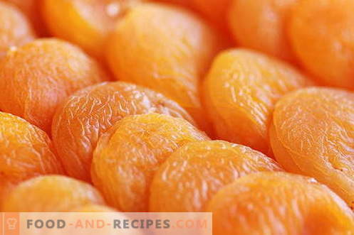 Getrocknete Aprikosen - Beschreibung, Eigenschaften, Verwendung beim Kochen. Rezepte mit getrockneten Aprikosen.