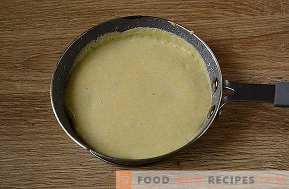 Pfannkuchen mit Maismehl: ein üppiges, schönes Dessert auf Kefir. So kochen Sie Maispfannkuchen: Schritt für Schritt Foto-Rezept