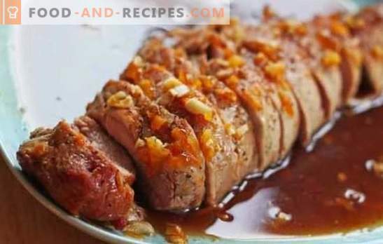 Schweinefleisch in Honigsauce ist ein köstliches Gericht. Wie man Schweinefleisch in Honig, Honigsenf und Honig-Orangensoße kocht