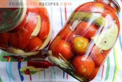 Surtido para el invierno de pepinos y tomates y pimientos y calabacines