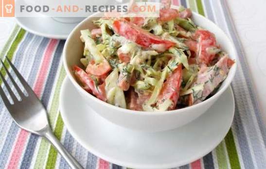 Salat mit Gurke und Wurst - mit Geschmack gekocht! Rezepte für Salate mit Gurken und Wurst: nahrhaft, leicht, flockig, diätetisch