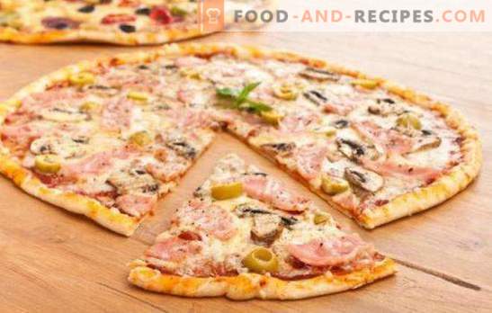 Dünner Pizzateig - das Geheimnis der Italiener! 7 beste Rezepte für dünnen Pizzateig: ohne Hefe und die übliche Hefe