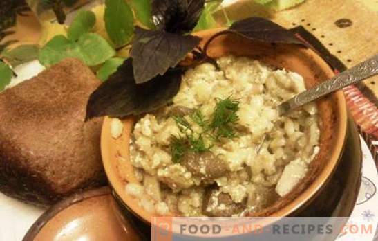 Perlovka in Töpfen - lecker, nicht das Wort! Rezepte Gerste mit Fleisch in Töpfen mit Gemüse, Pilzen und Milch